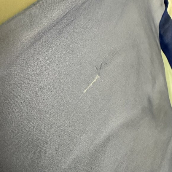 Vintage blue white dress size M Silk Fibre - Picture 8 of 9